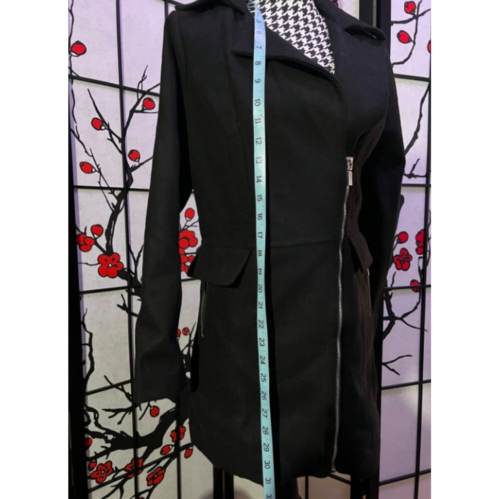 Miss London Jacket Zip Up Peacoat style Classy Size Medium - Picture 6 of 9